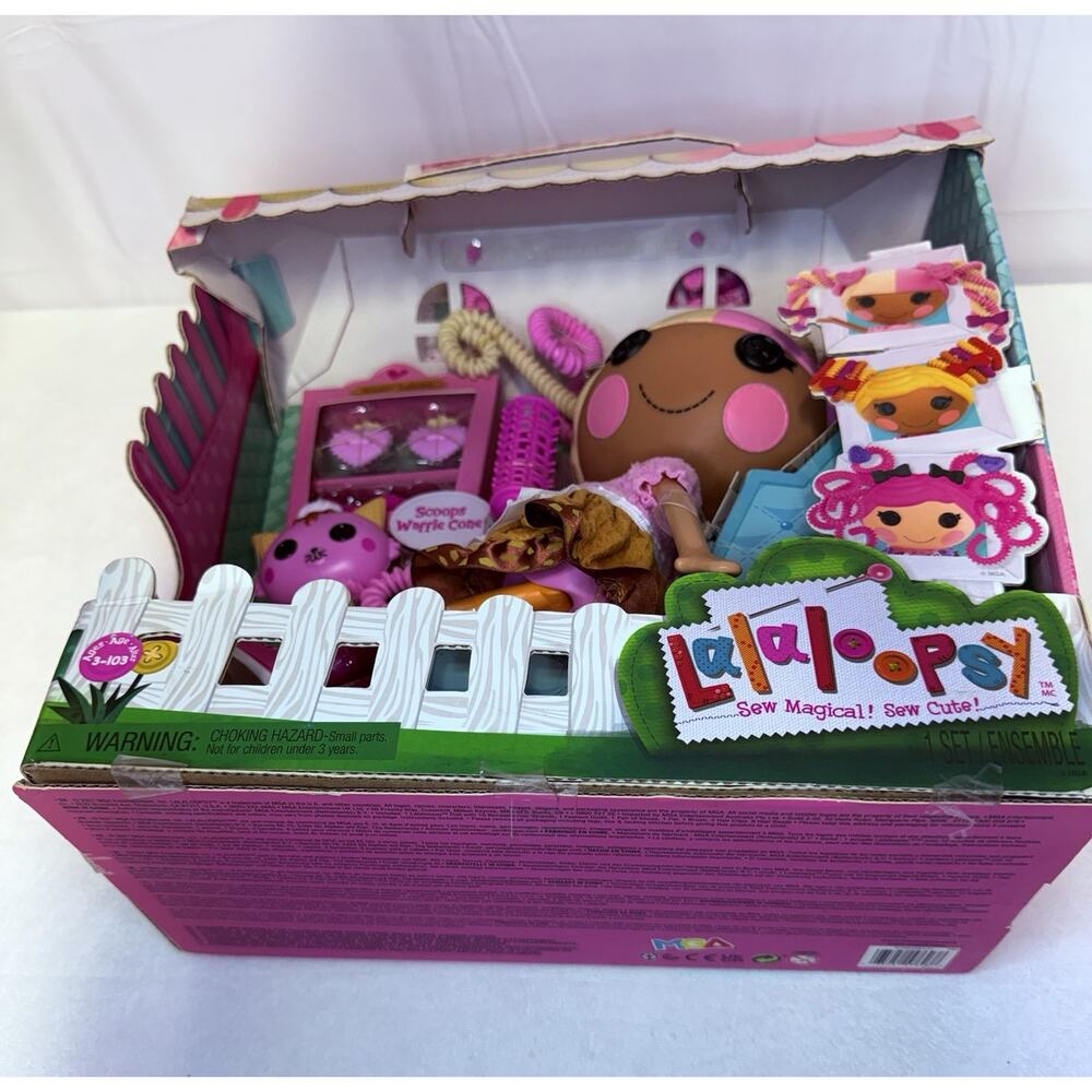 LALALOOPSY SILLY HAIR DOLL SCOOPS WAFFLE CONE MGA 2021 New NWB Complete - Picture 9 of 16
